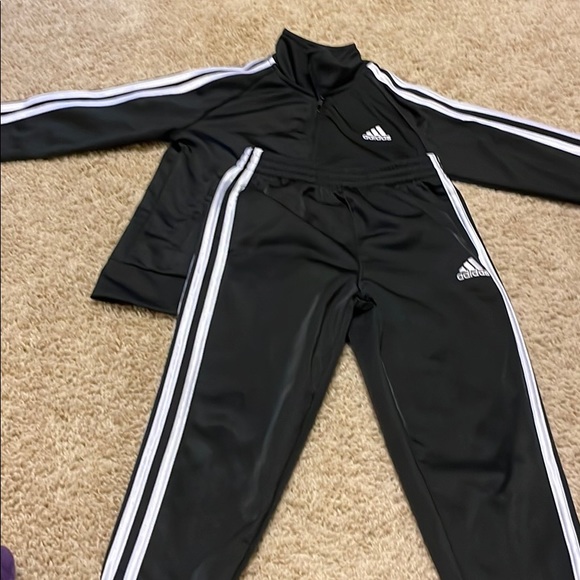 adidas Other - EUC Adidas Tracksuit Black/White SZ5